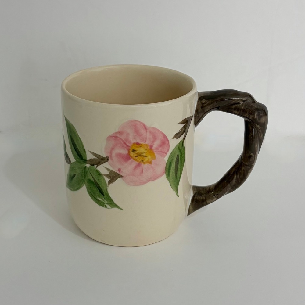 Franciscan DESERT‎ ROSE Floral Grand Mug Twisted Vine Handle 4 1/4" Western